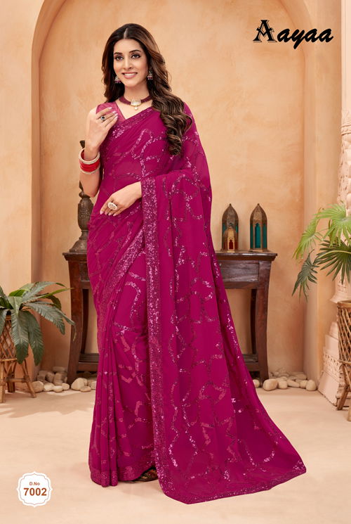 Aayaa Aaradhna Vol 7 Party Wear Sarees Catalog